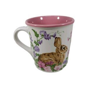 Petunia's Garden Bunny Coffee Tea Mug Potpouri Designs Vintage 1994 Judy Mizell